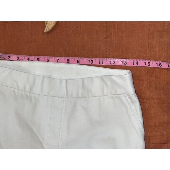 SPANX White High Rise Ankle Slim Straight Pants Size Medium - Picture 6 of 9